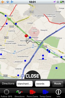 New Speed Cameras Ireland - Go Safe Speed camera Alerts and Route Planner